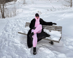 LUXE TRACKSUIT HOODIE OVERSIZED BABY PINK - VITCHI VILANI