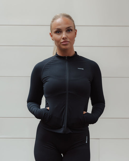 LUXURY LONG SLEEVE TOP BLACK - Vitchi Vilani