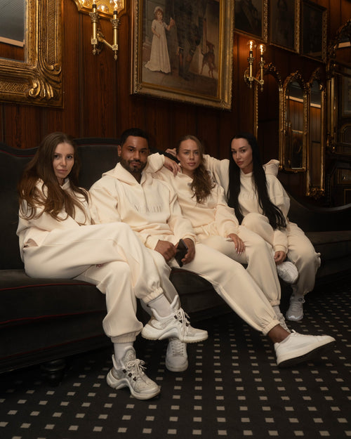 LUXE TRACKSUIT PANTS OVERSIZED VANILLA