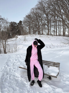 LUXE TRACKSUIT HOODIE OVERSIZED BABY PINK - VITCHI VILANI