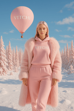 LUXE TRACKSUIT PANTS BABY PINK PRE - SALE - VITCHI VILANI